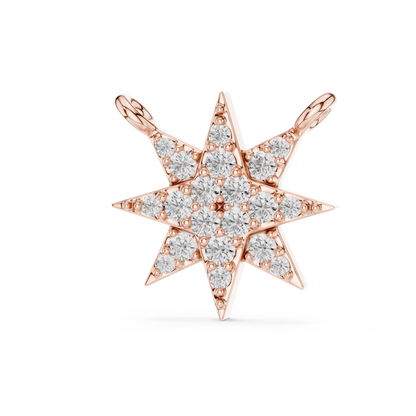 Celestial Delicate Star Lab-Grown Diamond Pendant in White Gold