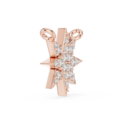 Celestial Delicate Star Lab-Grown Diamond Pendant in White Gold
