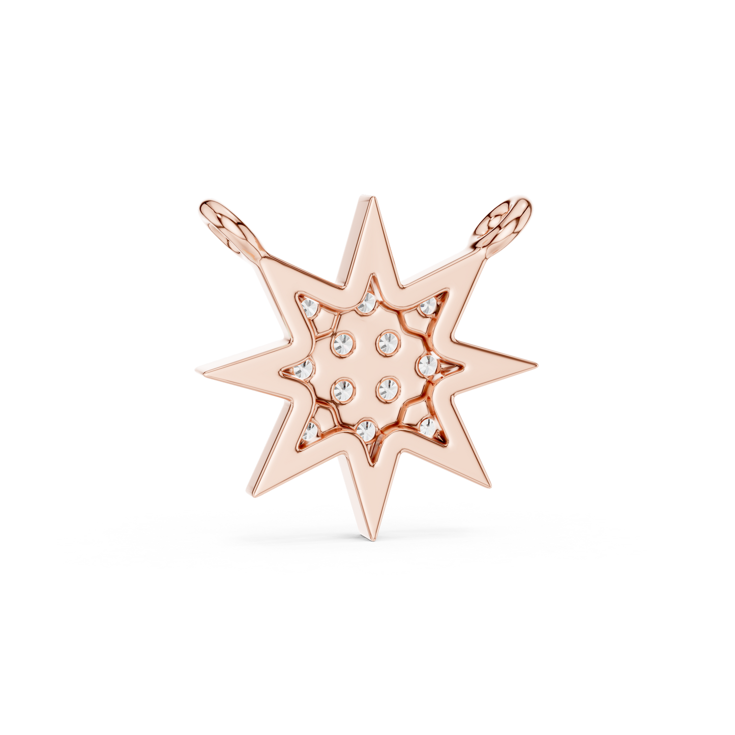 Celestial Delicate Star Lab-Grown Diamond Pendant in White Gold