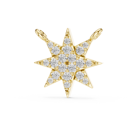 Celestial Delicate Star Lab-Grown Diamond Pendant in White Gold