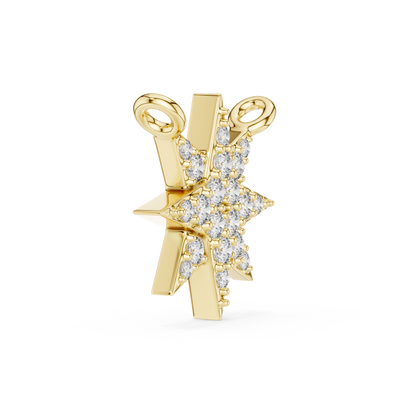 Celestial Delicate Star Lab-Grown Diamond Pendant in White Gold