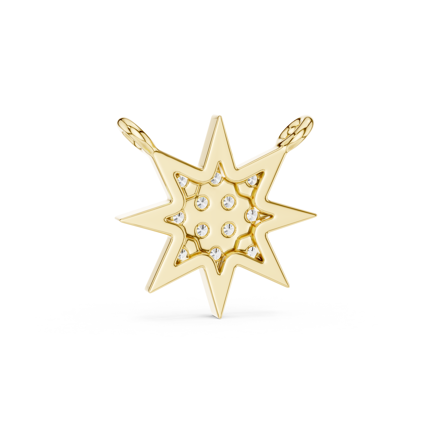 Celestial Delicate Star Lab-Grown Diamond Pendant in White Gold