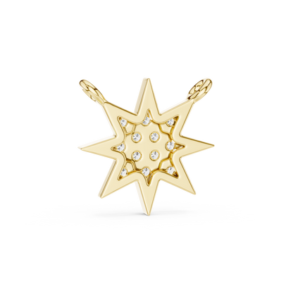 Celestial Delicate Star Lab-Grown Diamond Pendant in White Gold
