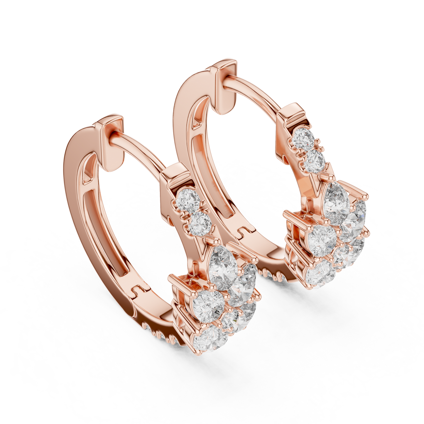 Gold Diamond Hoop Earrings – Timeless Elegance
