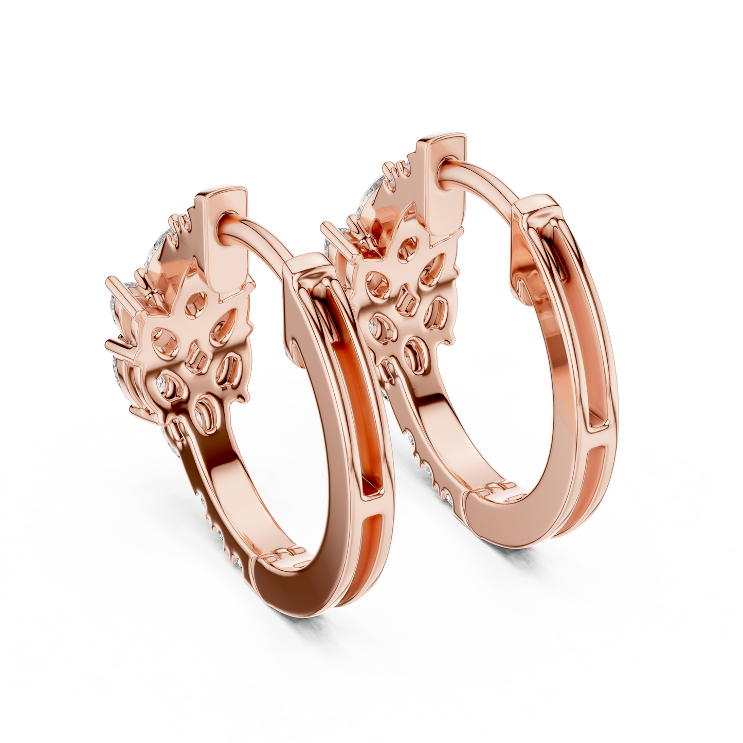 Gold Diamond Hoop Earrings – Timeless Elegance