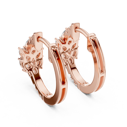 Gold Diamond Hoop Earrings – Timeless Elegance