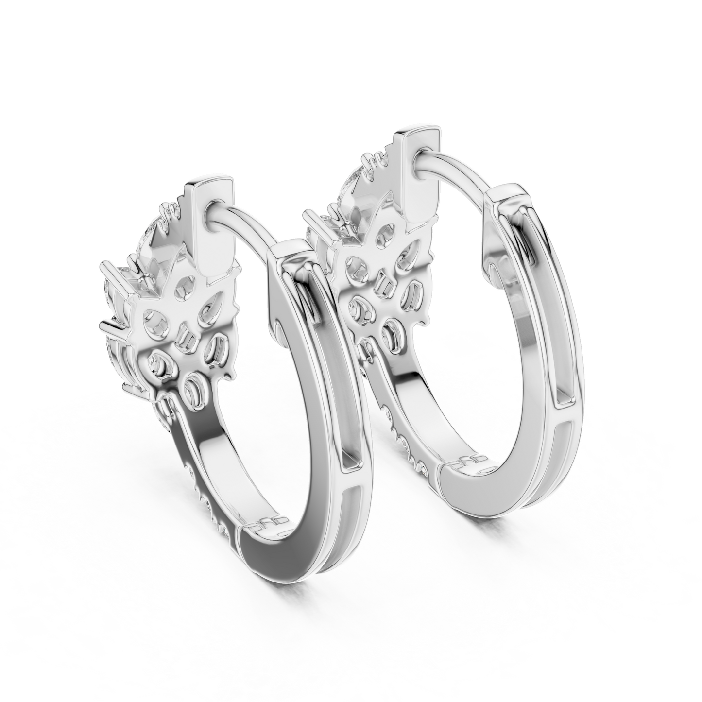 Gold Diamond Hoop Earrings – Timeless Elegance