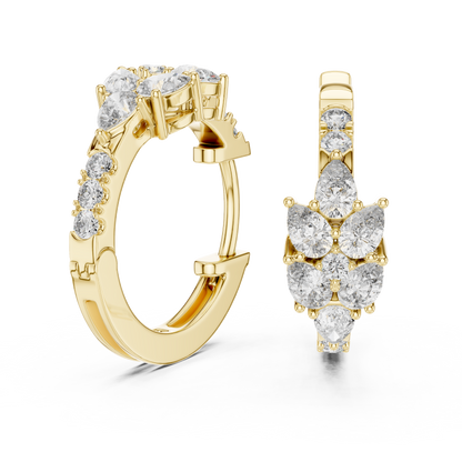 Gold Diamond Hoop Earrings – Timeless Elegance