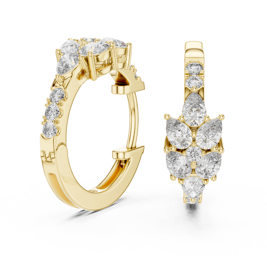 Gold Diamond Hoop Earrings – Timeless Elegance