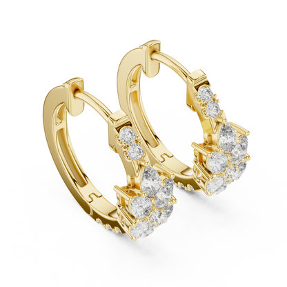 Gold Diamond Hoop Earrings – Timeless Elegance