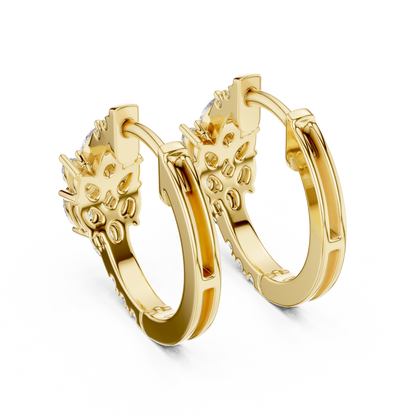 Gold Diamond Hoop Earrings – Timeless Elegance