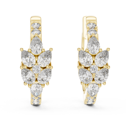 Gold Diamond Hoop Earrings – Timeless Elegance