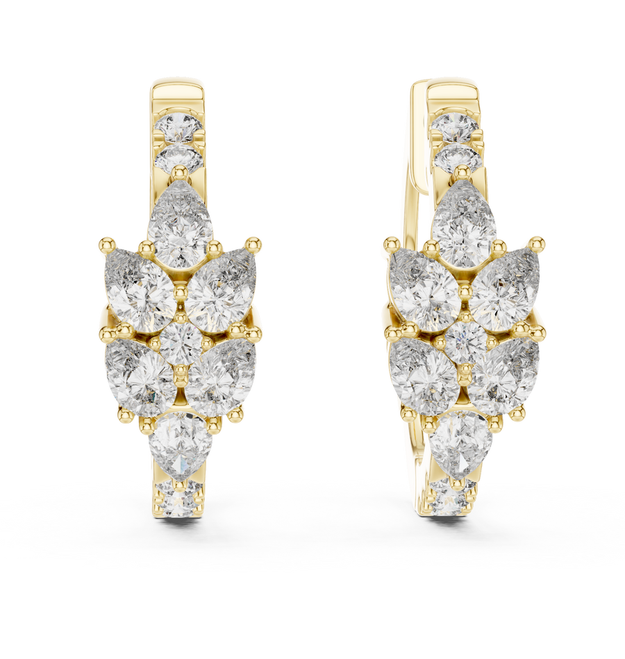Gold Diamond Hoop Earrings – Timeless Elegance