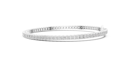 Rose Gold Princess-Cut Diamond Tennis Bracelet – Timeless Luxury