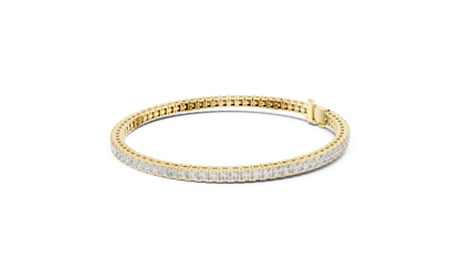 Rose Gold Princess-Cut Diamond Tennis Bracelet – Timeless Luxury