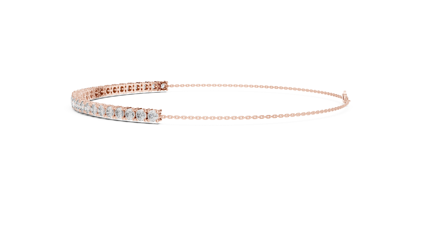 Diamond Tennis Chain Bracelet – Round Cut Luxury