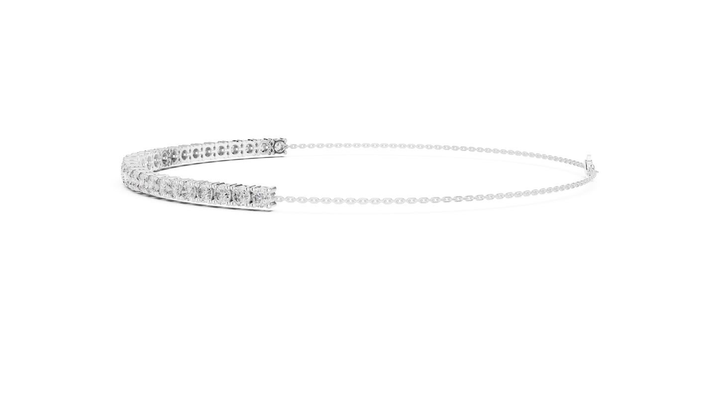 Diamond Tennis Chain Bracelet – Round Cut Luxury