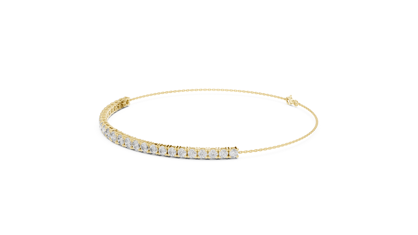 Diamond Tennis Chain Bracelet – Round Cut Luxury