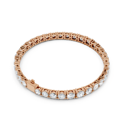 Rose Gold Diamond Tennis Bracelet – Round Cut Elegance