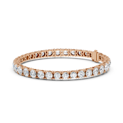 Rose Gold Diamond Tennis Bracelet – Round Cut Elegance
