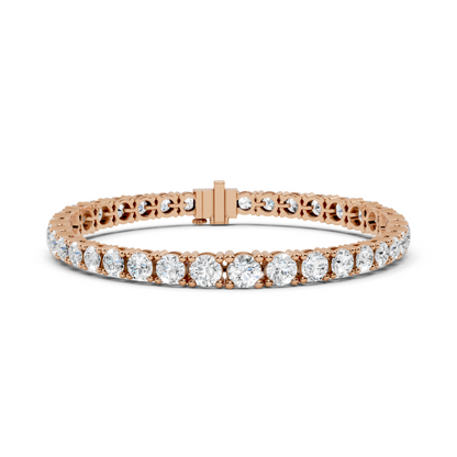 Rose Gold Diamond Tennis Bracelet – Round Cut Elegance