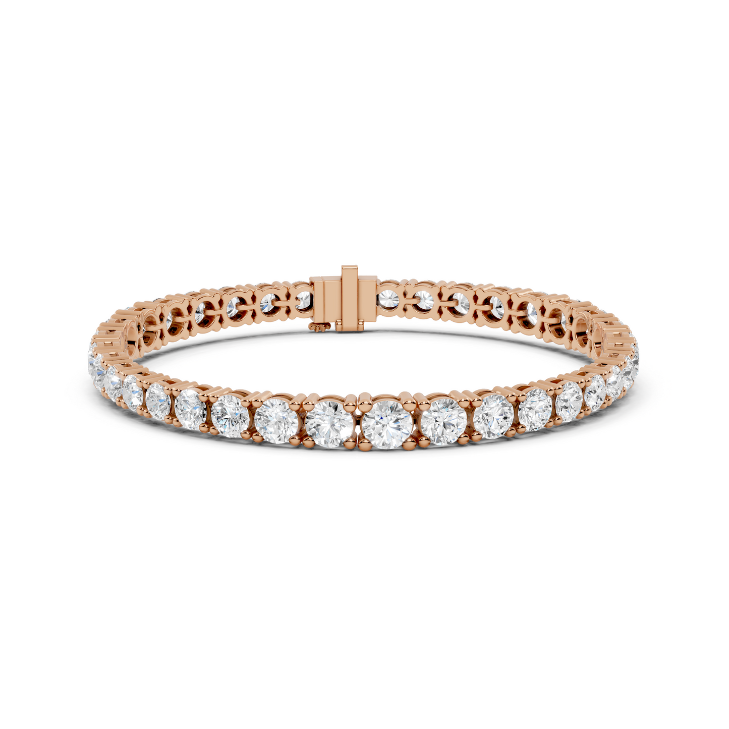 Rose Gold Diamond Tennis Bracelet – Round Cut Elegance