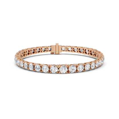 Rose Gold Diamond Tennis Bracelet – Round Cut Elegance