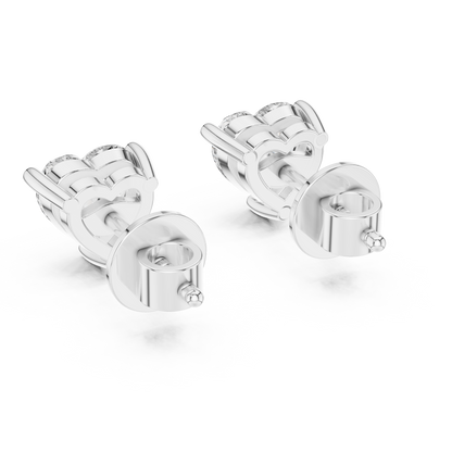 Heart Cut Lab-Grown Diamond Solitaire Earrings in Rose Gold