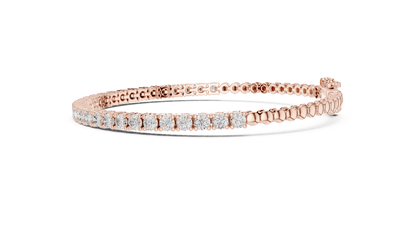 6.5 Pointer Round Diamond Tennis Chain Bracelet in Yellow Gold | Classic Luxury Bracelet
