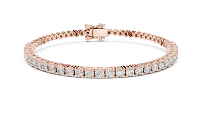 6.5 Pointer Round Diamond Tennis Chain Bracelet in Yellow Gold | Classic Luxury Bracelet
