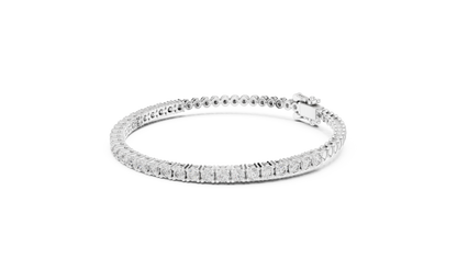 6.5 Pointer Round Diamond Tennis Chain Bracelet in Yellow Gold | Classic Luxury Bracelet