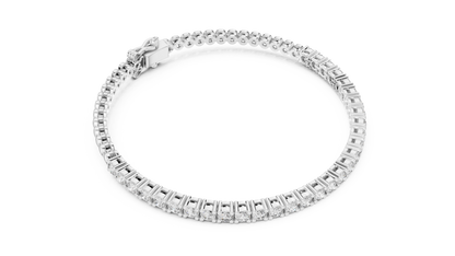 6.5 Pointer Round Diamond Tennis Chain Bracelet in Yellow Gold | Classic Luxury Bracelet