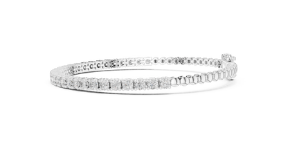 6.5 Pointer Round Diamond Tennis Chain Bracelet in Yellow Gold | Classic Luxury Bracelet