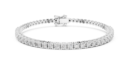 6.5 Pointer Round Diamond Tennis Chain Bracelet in Yellow Gold | Classic Luxury Bracelet