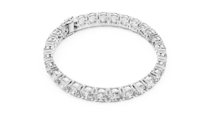 80 Pointer Round Diamond Tennis Bracelet in Rose Gold | Luxury Statement Bracelet