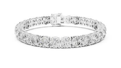 80 Pointer Round Diamond Tennis Bracelet in Rose Gold | Luxury Statement Bracelet