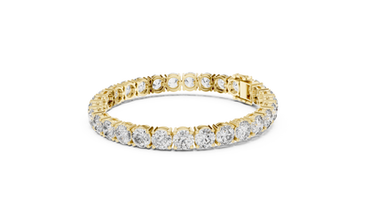 80 Pointer Round Diamond Tennis Bracelet in Rose Gold | Luxury Statement Bracelet