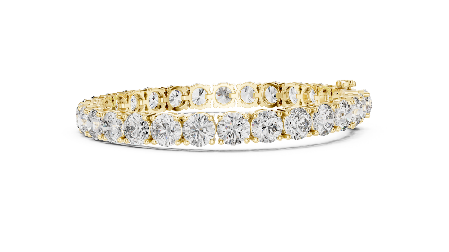 80 Pointer Round Diamond Tennis Bracelet in Rose Gold | Luxury Statement Bracelet
