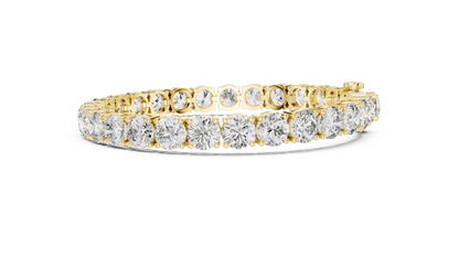 80 Pointer Round Diamond Tennis Bracelet in Rose Gold | Luxury Statement Bracelet