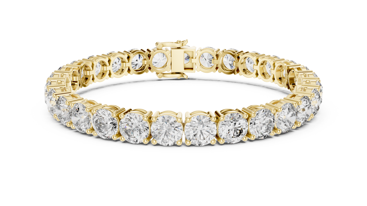 80 Pointer Round Diamond Tennis Bracelet in Rose Gold | Luxury Statement Bracelet