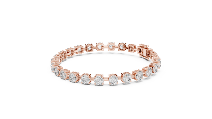 50 Pointer Round Brilliant Diamond Tennis Bracelet in White Gold | Classic Luxury Bracelet