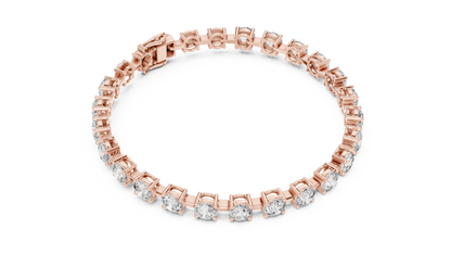 50 Pointer Round Brilliant Diamond Tennis Bracelet in White Gold | Classic Luxury Bracelet