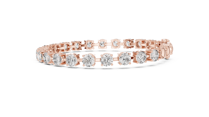 50 Pointer Round Brilliant Diamond Tennis Bracelet in White Gold | Classic Luxury Bracelet