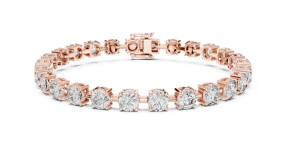 50 Pointer Round Brilliant Diamond Tennis Bracelet in White Gold | Classic Luxury Bracelet
