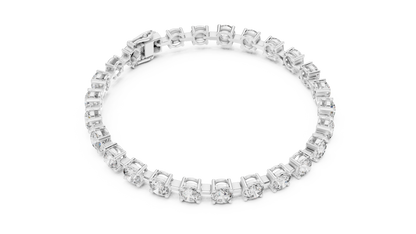 50 Pointer Round Brilliant Diamond Tennis Bracelet in White Gold | Classic Luxury Bracelet