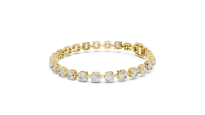 50 Pointer Round Brilliant Diamond Tennis Bracelet in White Gold | Classic Luxury Bracelet