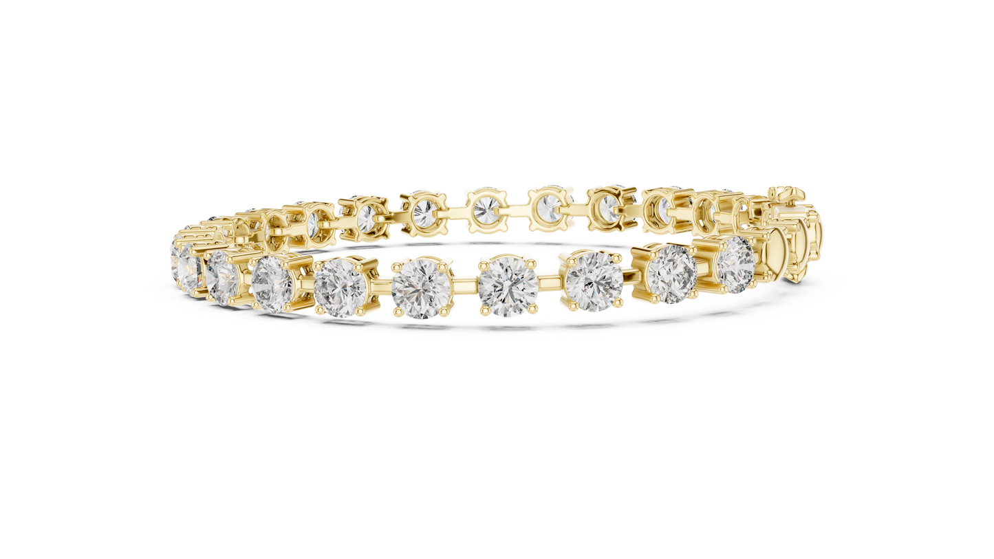 50 Pointer Round Brilliant Diamond Tennis Bracelet in White Gold | Classic Luxury Bracelet