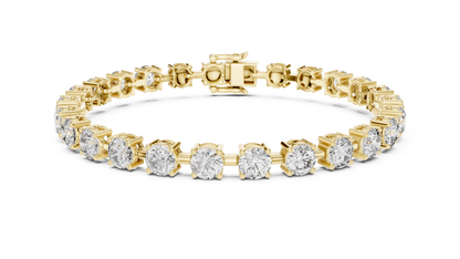 50 Pointer Round Brilliant Diamond Tennis Bracelet in White Gold | Classic Luxury Bracelet