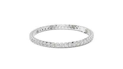 15 Pointer Round Diamond Tennis Bracelet in Rose Gold | Elegant Fine Jewelry