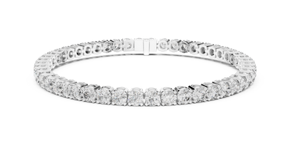 15 Pointer Round Diamond Tennis Bracelet in Rose Gold | Elegant Fine Jewelry